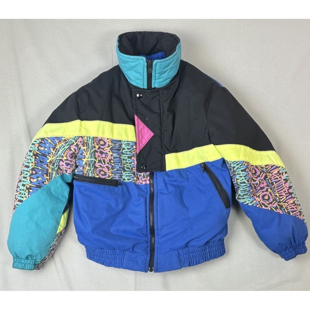 Winning Moves Winter Coat‎ Children's Size 12 Vintage Multicolor Ski Coat